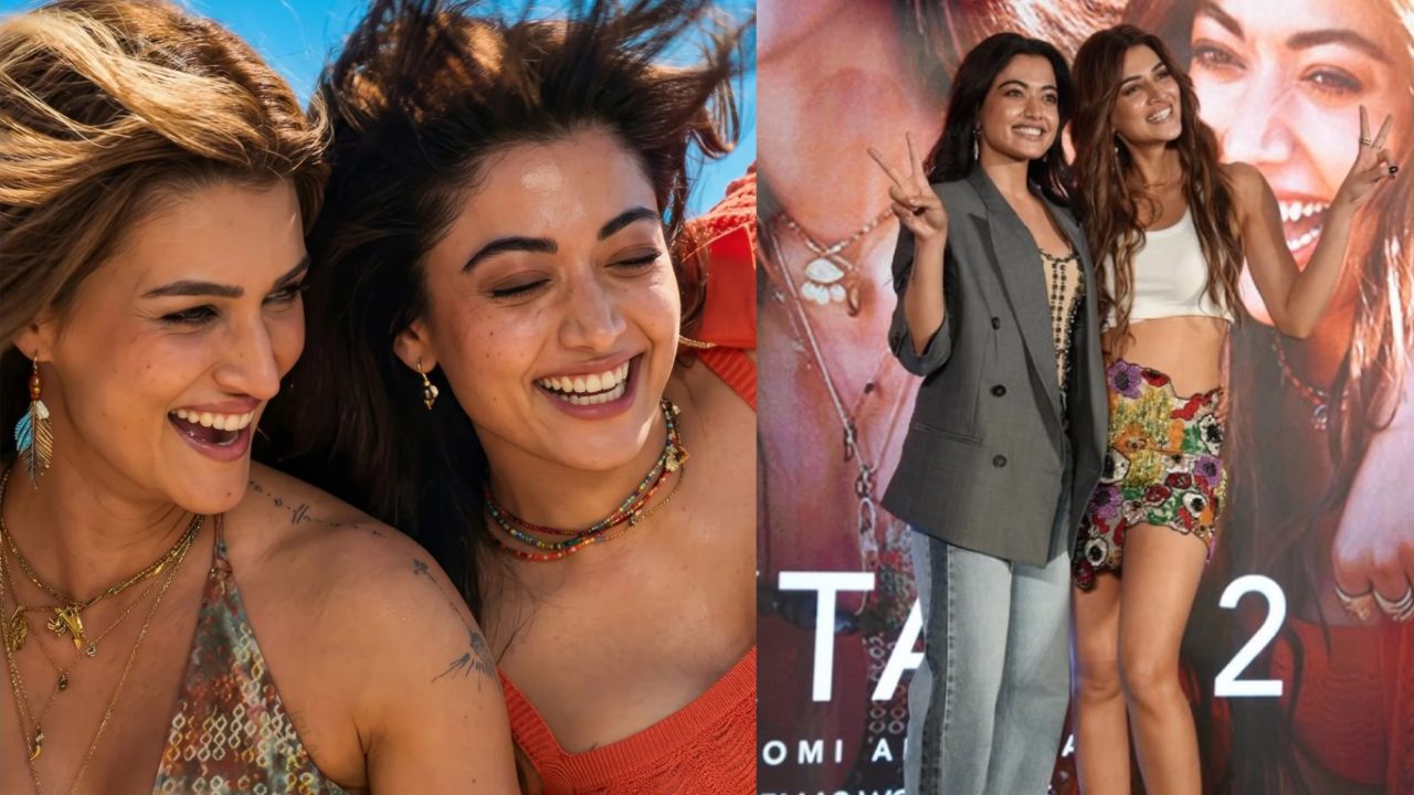 rashmika mandanna slips f bomb at cocktail 2 movie event