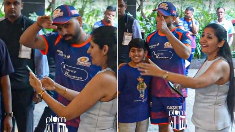 Rohit Sharma Lady Fan: అభిమాని కోసం వెయిట్ చేసిన రోహిత్ శర్మ.. తబ్బిబైపోయిన యువతి, వీడియో వైరల్!!