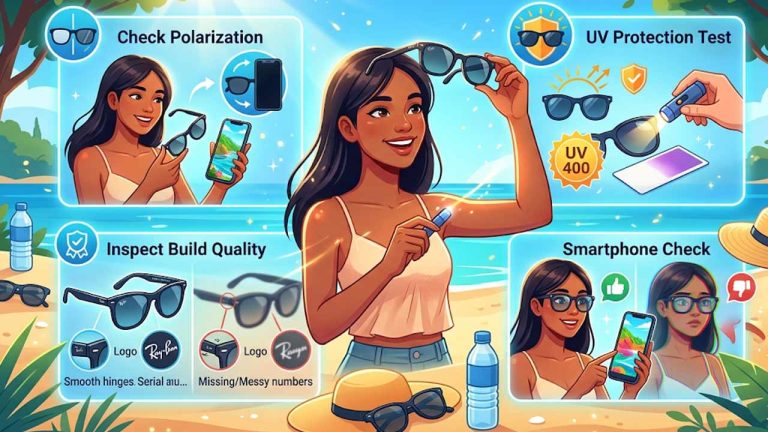 Sunglasses Safety Tips: మీ సన్‌గ్లాసెస్ అసలైనవేనా? నకిలీదా..? కేవలం 2 సెకన్లలో చెక్ చేయండి.. లేదంటే కళ్లకు ప్రమాదమే!