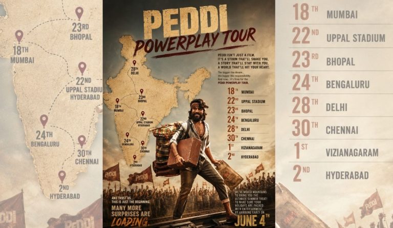 PEDDI POWERPLAY TOUR : ‘పెద్ది’ ప్రమోషనల్ టూర్ ప్లాన్ వచ్చేసింది