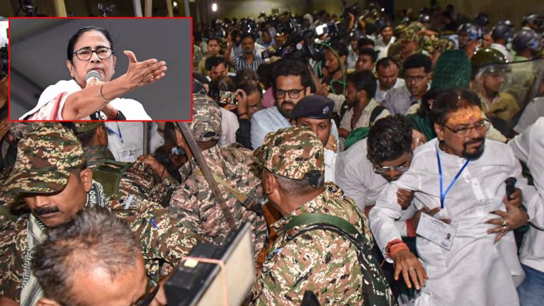 West Bengal Elections 2026: ఫలితాలకు ముందే రణరంగా మారిన బెంగాల్.. స్ట్రాంగ్ రూమ్‌ల దగ్గర దీదీ ధర్నా..