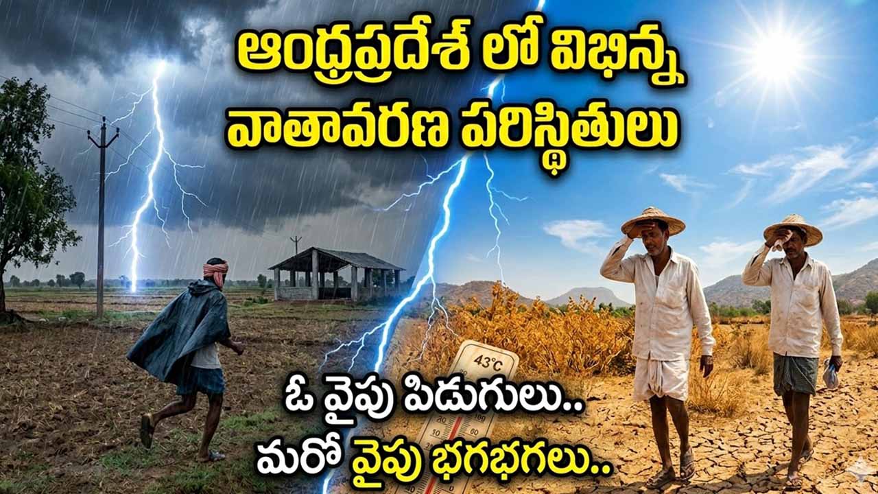 andhra pradesh weather update thunderstorm rain alert severe heatwave warning