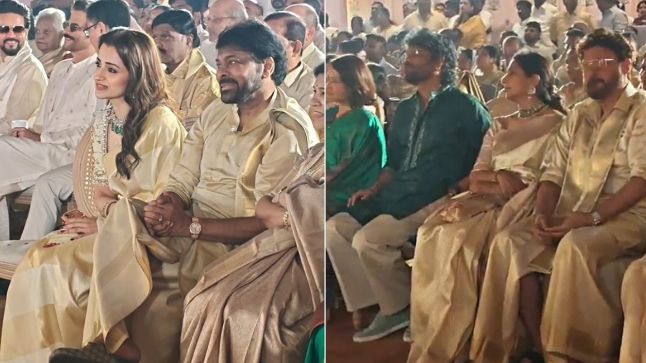 Celebrity Wedding : ఖుష్బూ కూతురు పెళ్లి వేడుకలో మెరిసిన టాలీవుడ్ స్టార్స్.. ఒకే ఫ్రేమ్‌లో చిరంజీవి, నాగార్జున, వెంకటేష్