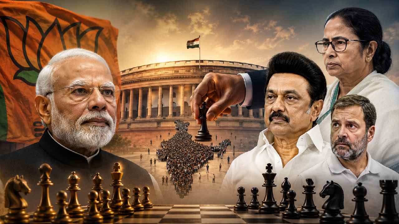 bjp eyes delimitation bill amid tmc split dmk discontent