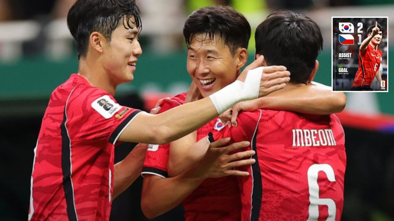 fifa world cup 2026 south korea stuns czechia czech republic 2 1 to register first world cup win in 16 years