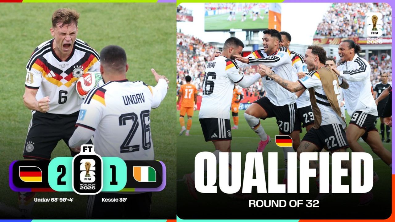 germany beat ivory coast 2 1 in fifa world cup 2026 deniz undav brace seals round of 32 spot