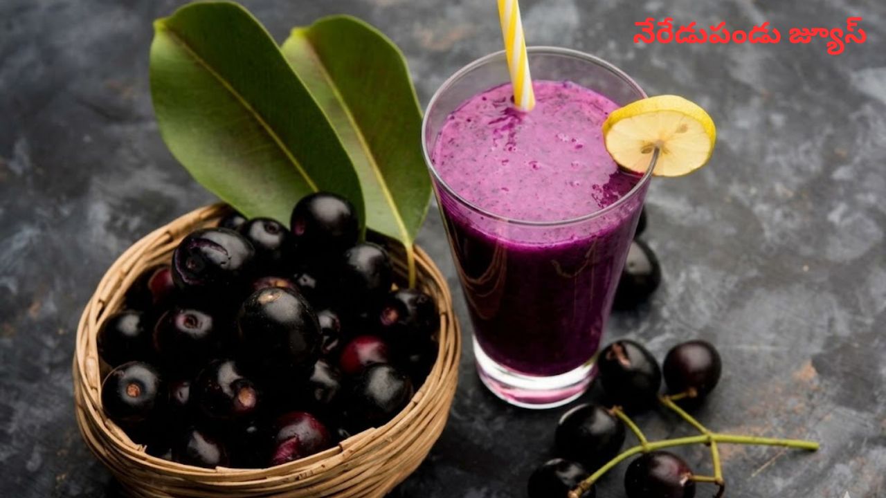 jamun juice recipe health benefits and easy homemade neredu pandu juice