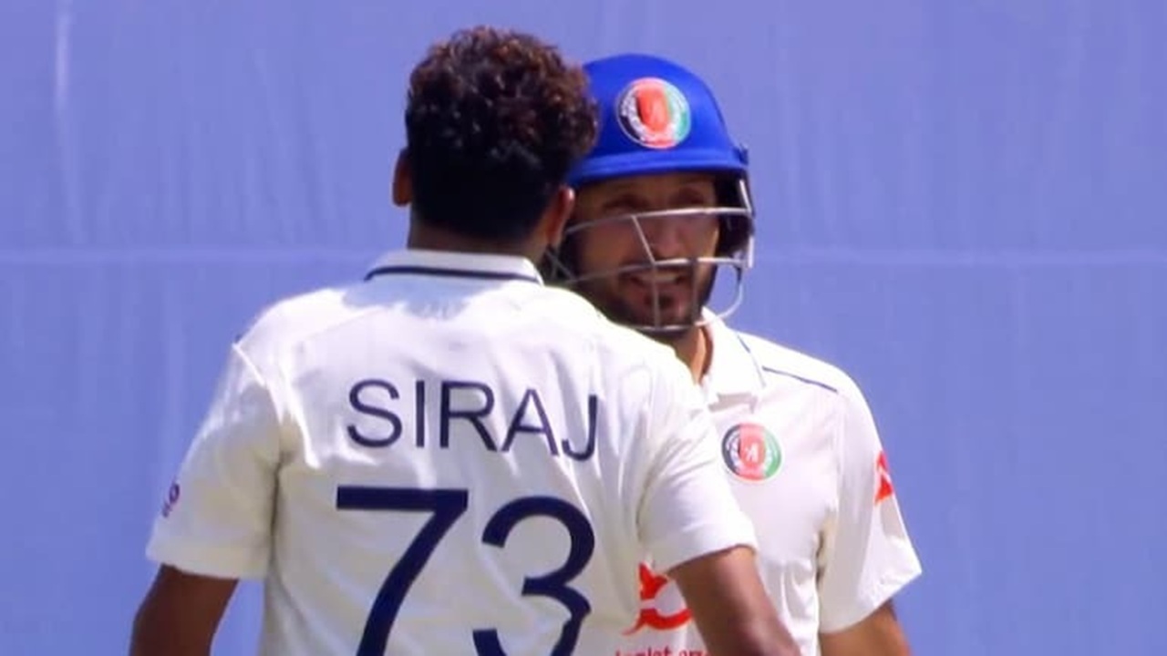 mohammed siraj rahmat shah fight india vs afghanistan test biggest win
