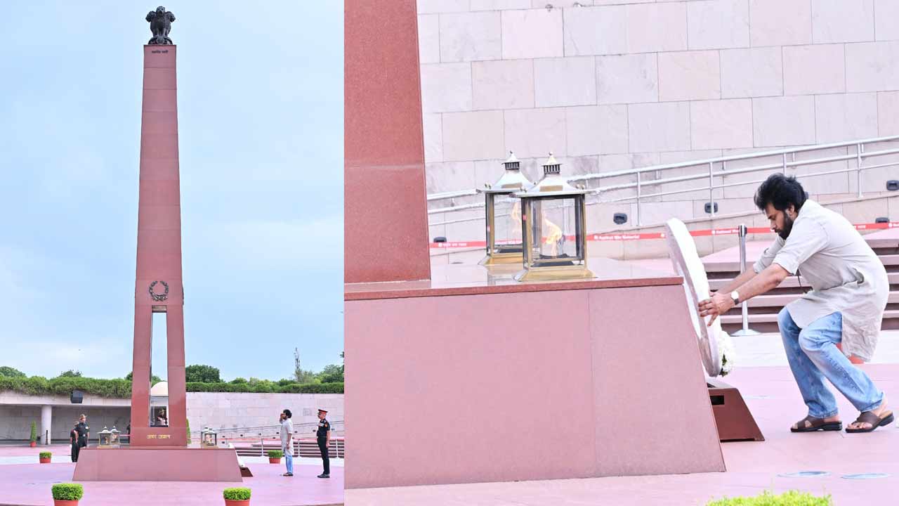 pawan kalyan pays tribute to fallen soldiers at national war memorial in delhi