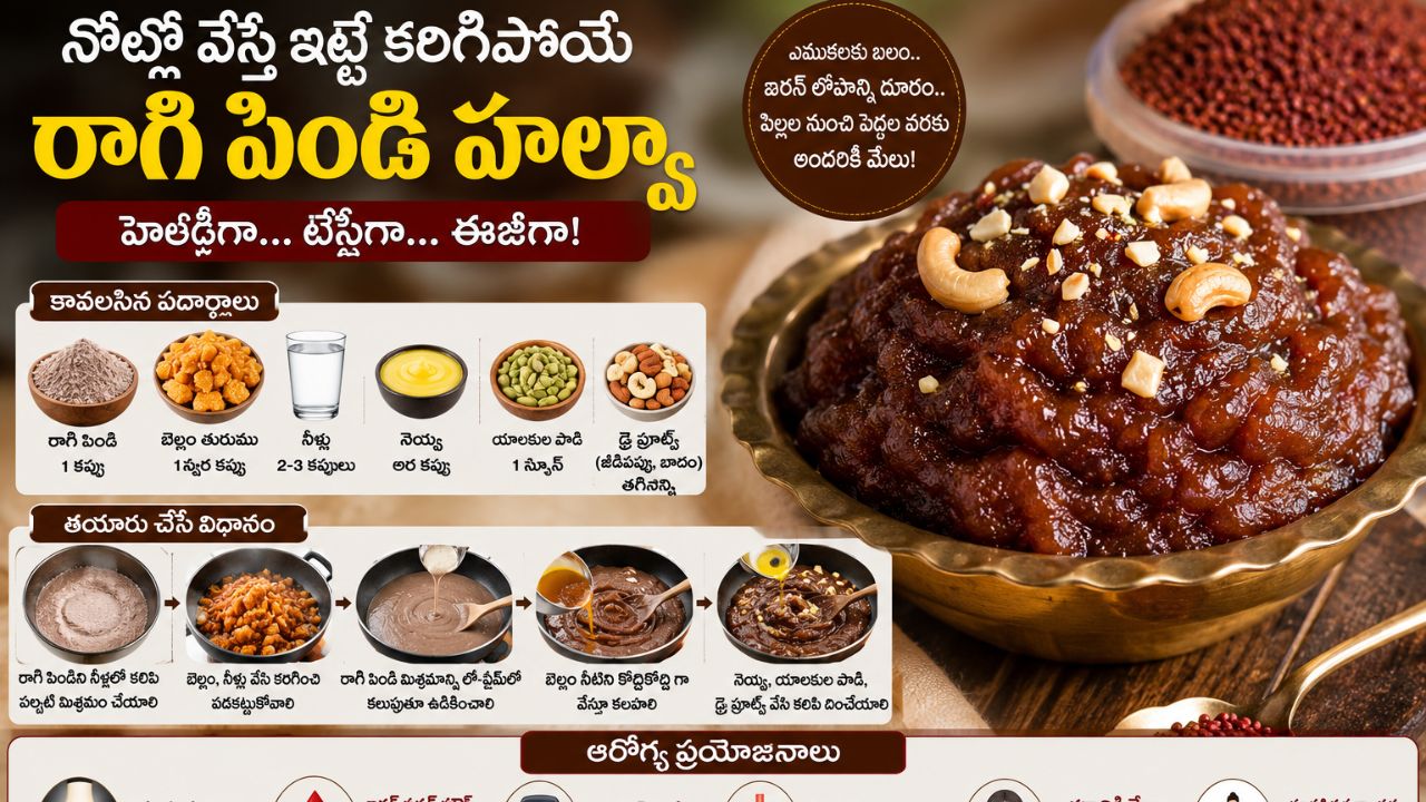 Ragi Halwa: ముప్పై దాటిన మహిళల హెల్త్ కోసం బెస్ట్ స్వీట్.. రాగి పిండితో నోరూరించే హెల్దీ హల్వా!