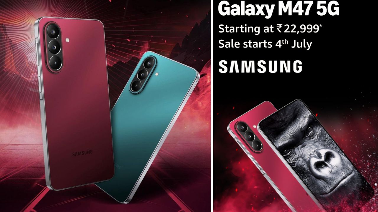 samsung galaxy m47 5g launched in india snapdragon 6 gen 3 6000mah battery 120hz amoled display