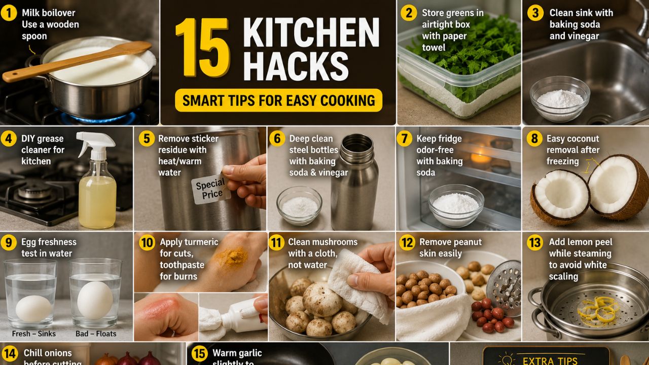Cooking Hacks: ఇల్లాళ్లకు స్మార్ట్ హెల్ప్.. ఈ వంటింటి చిట్కాలు తెలిస్తే మీ పనులు నిమిషాల్లో అయిపోతాయి!