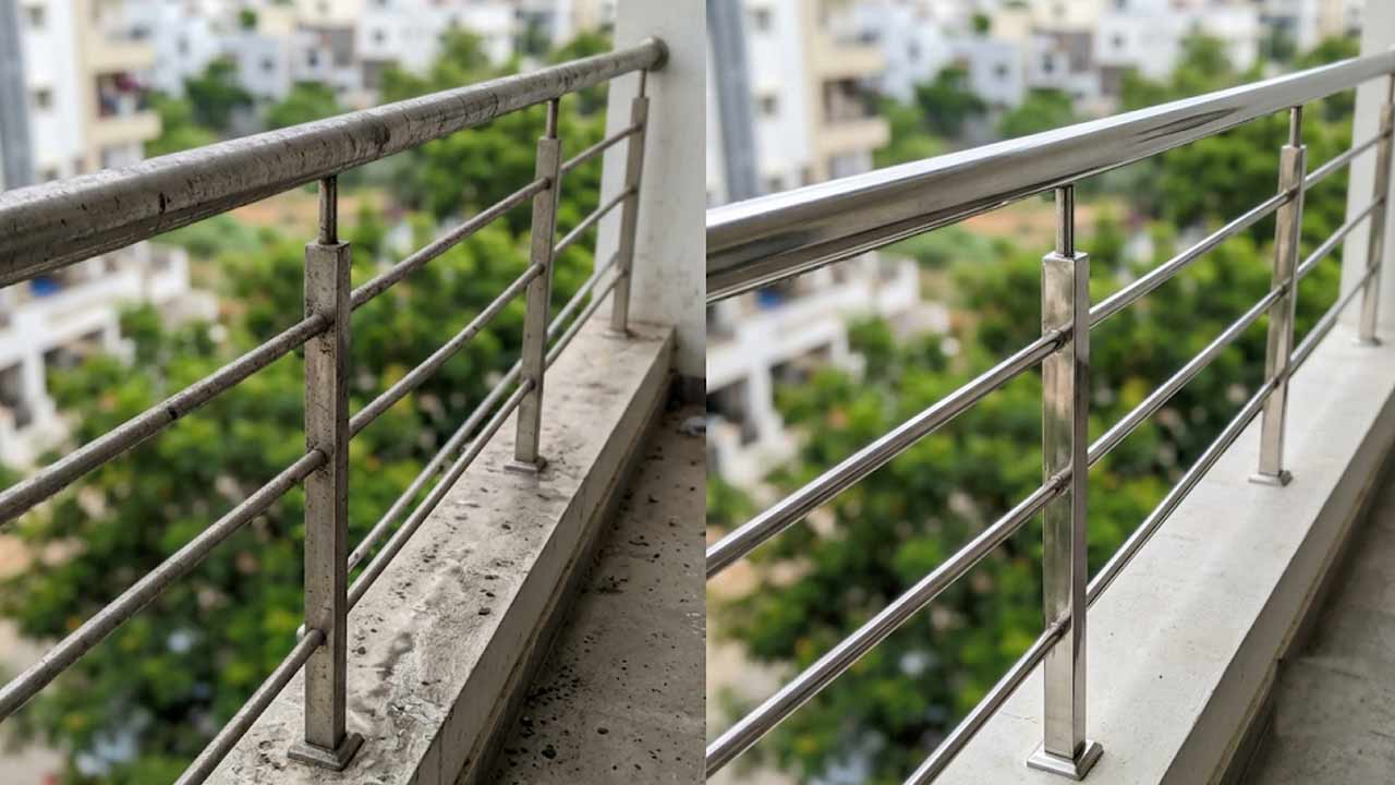 Stainless Steel Railing Cleaning Tips: ఖరీదైన క్లీనర్‌లు కొనక్కర్లేదు.. ఇంట్లోనే స్టీల్ రెయిలింగ్‌లను మెరిపించే సీక్రెట్స్..