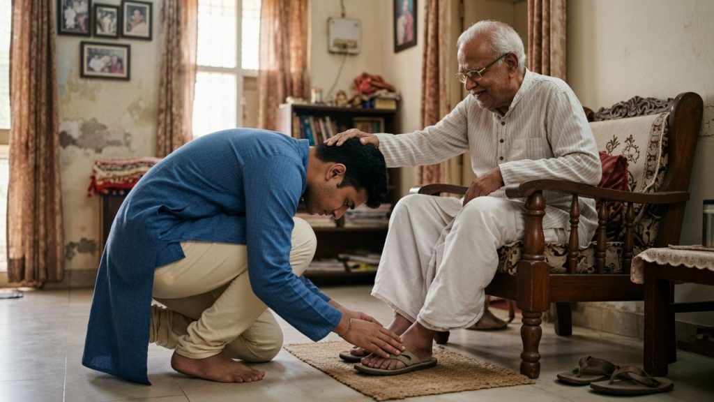 Touching Elders Feet