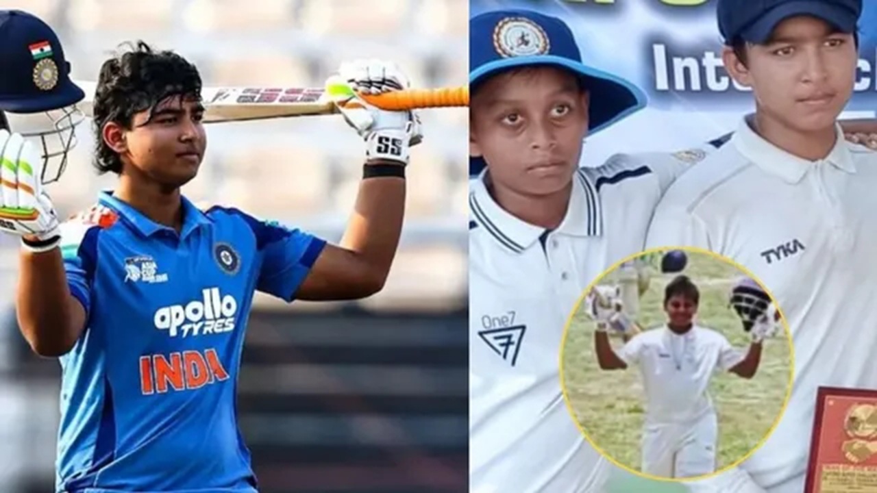 vaibhav suryavanshi friend ayan raj double century bihar cricket