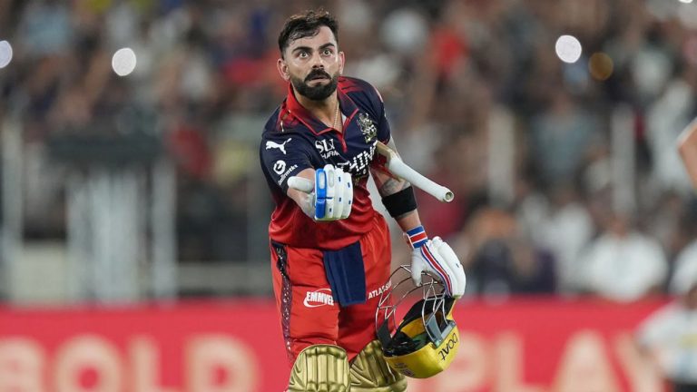 Virat Kohli Video: విన్నింగ్ షాట్ తర్వాత విరాట్ కోహ్లీ వింత సెలబ్రేషన్.. ఆ సైగకు అర్థం ఏమిటి..? వీడియో వైరల్..
