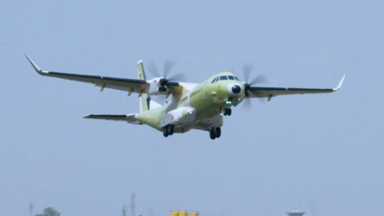 made in india airbus c295 completes first test flight in major boost to defence manufacturing