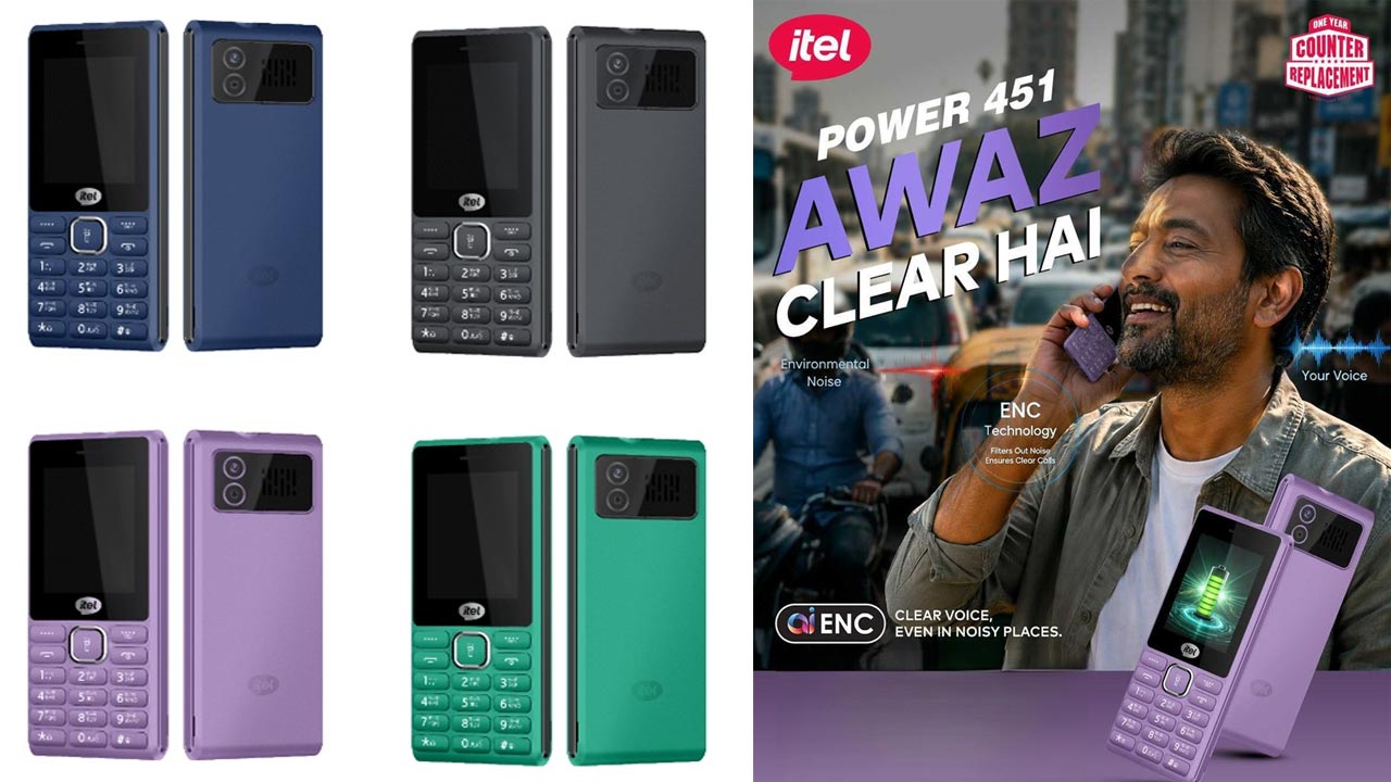 itel power 451 launched in india ai noise cancellation 55 day standby battery at rs 1699