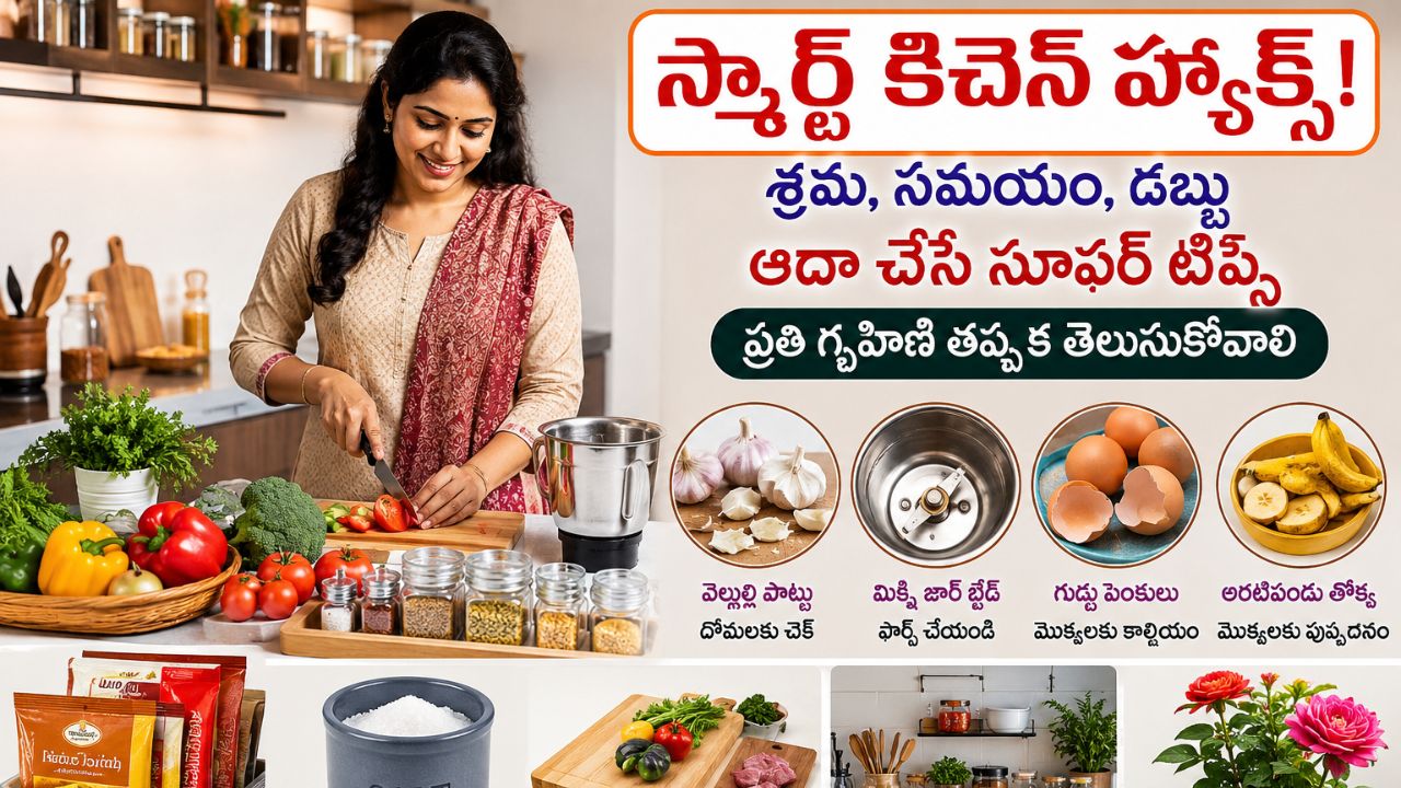 Smart Kitchen Hacks: వంటింట్లో ఇలా చేస్తే శ్రమ, సమయం, డబ్బు ఆదా.. గృహిణులకు మోస్ట్ యూస్‌ఫుల్ టిప్స్!