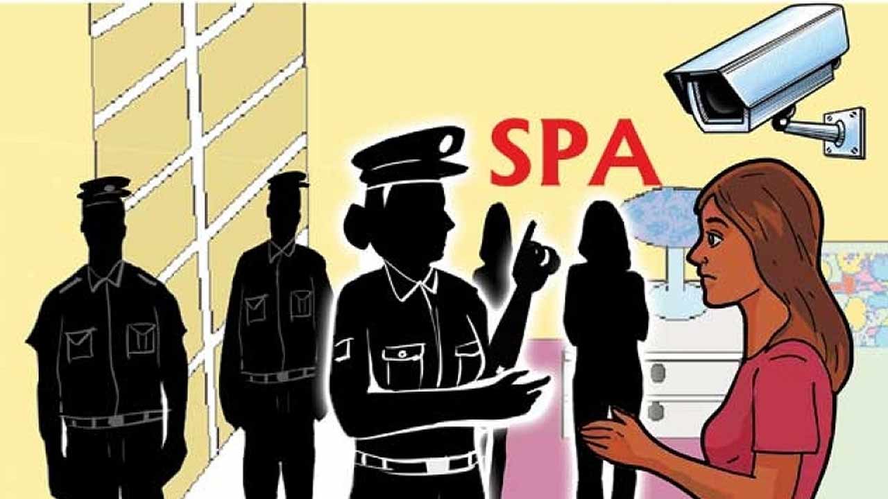 malkajgiri spa centers illegal activities police raids