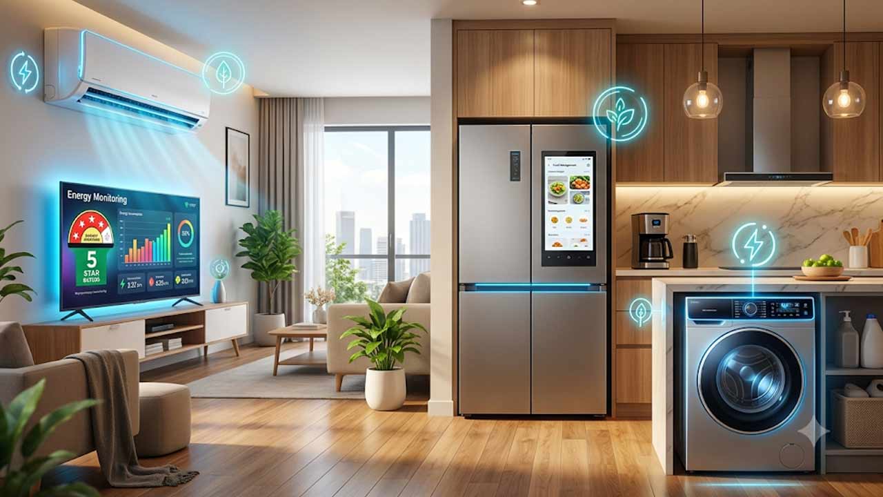 AI Home Appliances: కరెంట్ బిల్లు తగ్గించే టాప్ AI గృహోపకరణాలు.. ఏసీ, ఫ్రిజ్, వాషింగ్ మెషీన్‌లో ఏది ఎక్కువ ఆదా చేస్తుంది..?