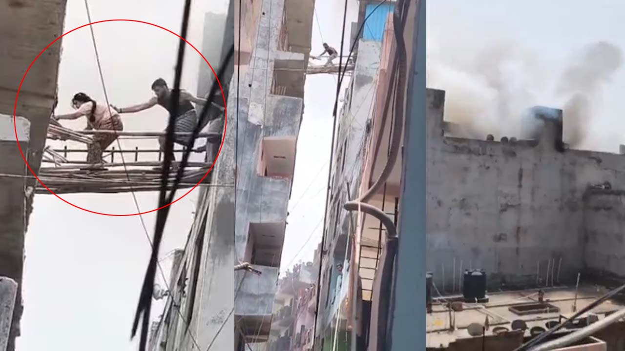noida building fire ev charging spark two killed 50 families rescued