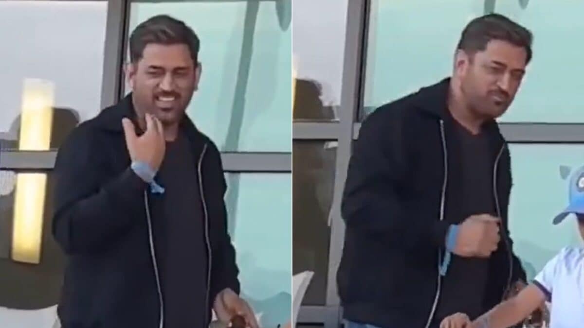 ms dhoni viral video trent bridge india vs england 3rd t20i defeat