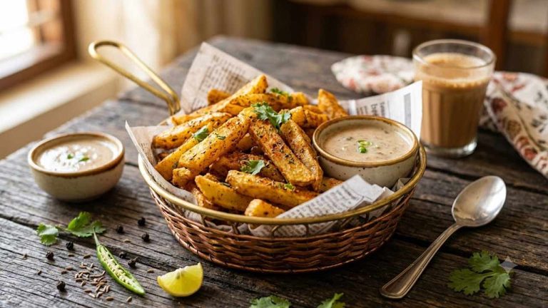Masala Aloo Fries Recipe: మార్కెట్ ఫ్రెంచ్ ఫ్రైస్‌కు గుడ్‌బై.. ఇంట్లోనే కరకరలాడే మసాలా ఆలూ ఫ్రైస్!