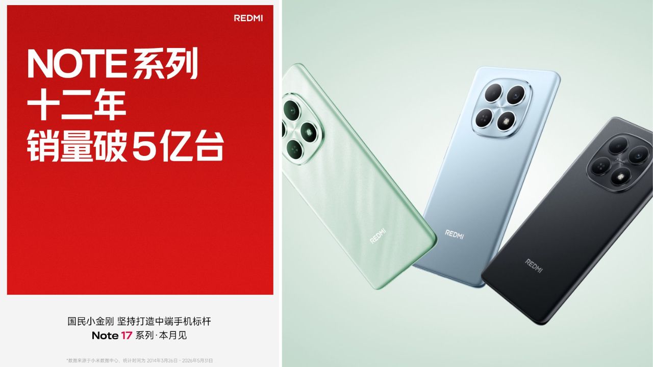 redmi note 17 series leaks note 17 pro max with 10100mah battery 200mp camera and 1 5k display