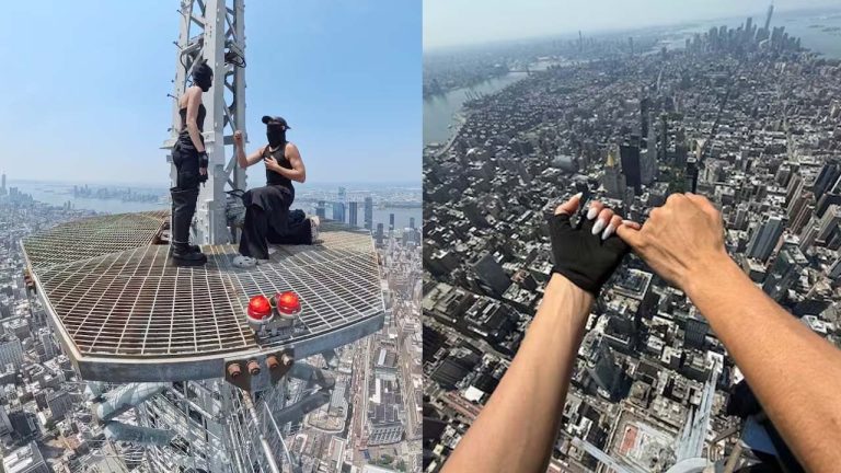 Russian Couple: ప్రేమ కోసం ప్రాణాలనే పణంగా పెట్టిన జంట.. 1,454 అడుగుల ఎత్తులో ప్రపోజ్!