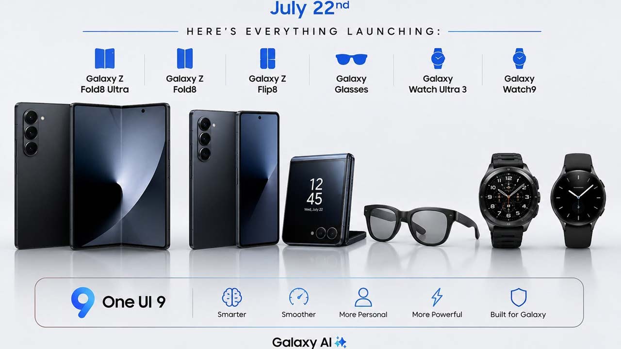 Samsung Galaxy Unpacked 2026: సామ్ సంగ్ ఫోల్డబుల్ 5G ఫోన్లు, గెలాక్సీ వాచ్ 9, స్మార్ట్ గ్లాసెస్ లాంచ్ డేట్ ఫిక్స్..!