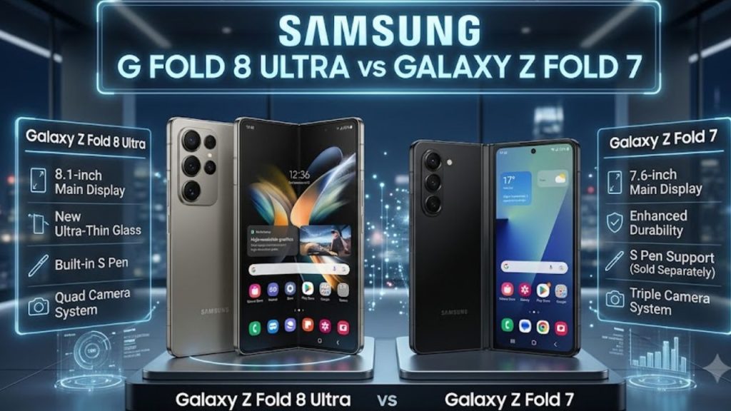 Samsung Galaxy Z Fold 8 Ultra Vs Galaxy Z Fold 7