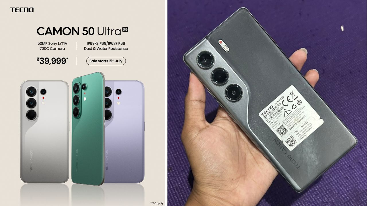 tecno camon 50 ultra 5g launched in india with 144hz curved amoled display 50mp triple cameras price starts at rs 39999