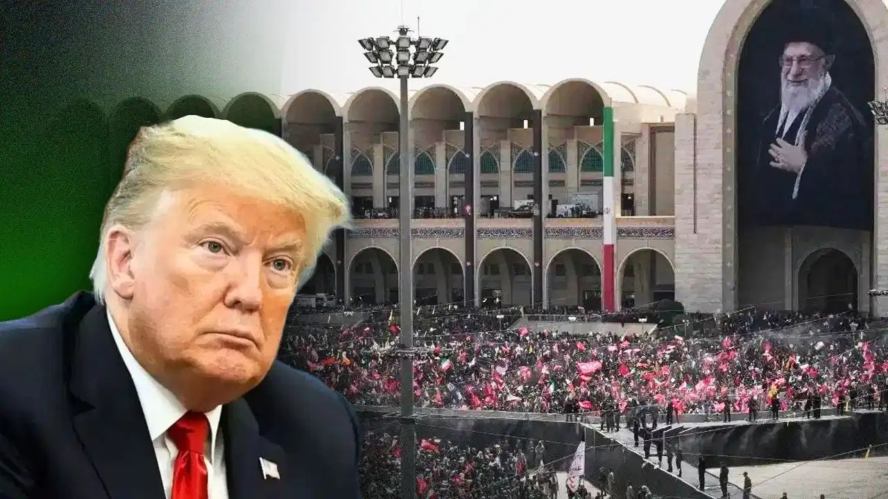 trump shocked iran crowd ali khamenei funeral mojtaba missing