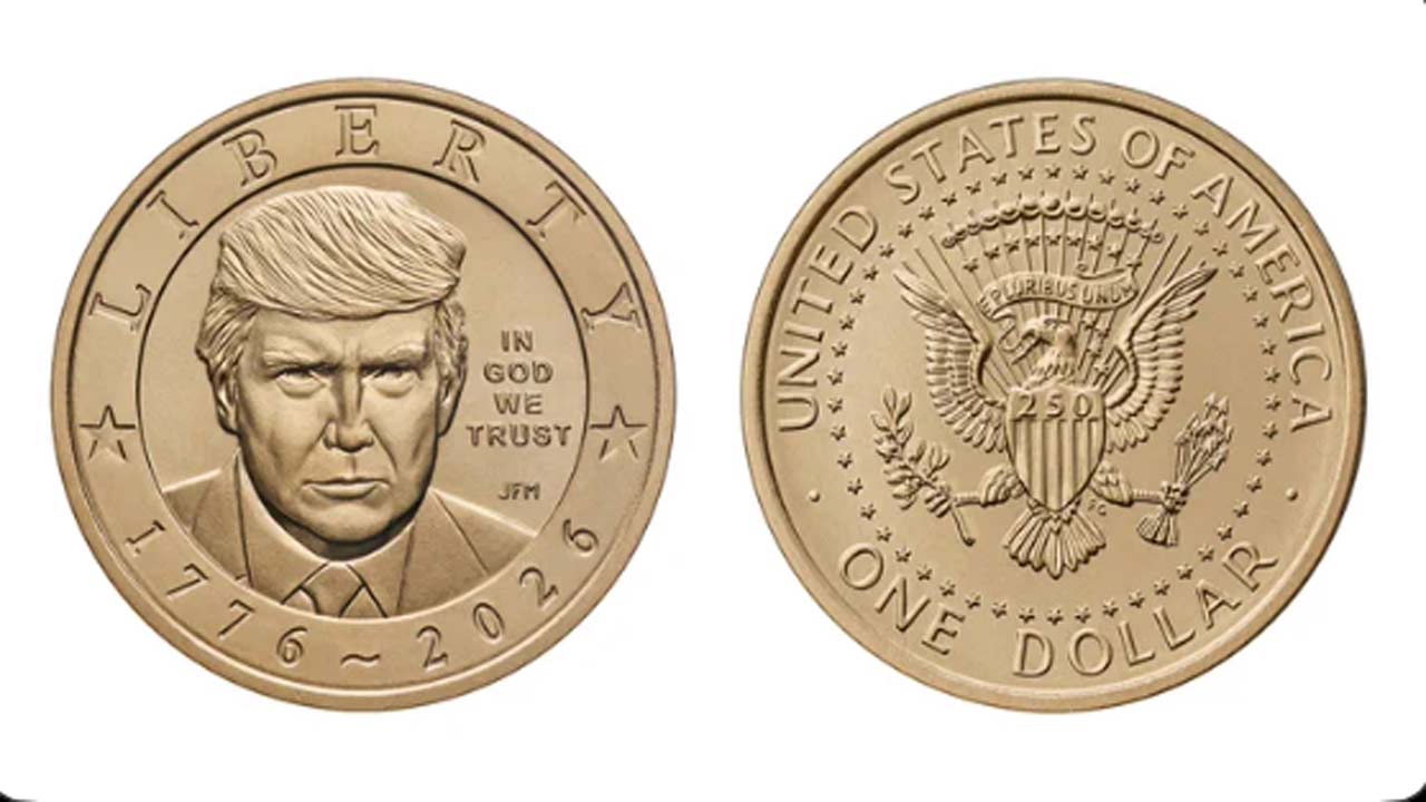 trump gold coin us 250th independence 1 dollar commemorative