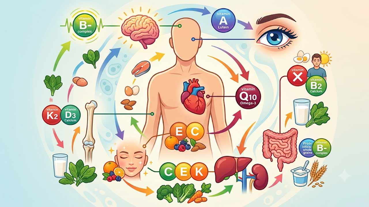 Vitamin Guide for Every Organ: మెదడు నుంచి ఎముకల వరకు.. ఏ అవయవానికి ఏ విటమిన్ కీలకం..?