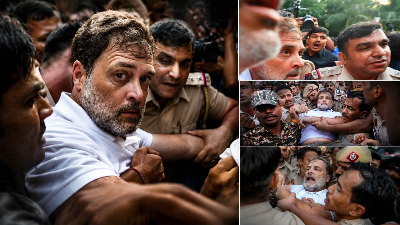 rahul gandhi pm residence protest political impact analysis