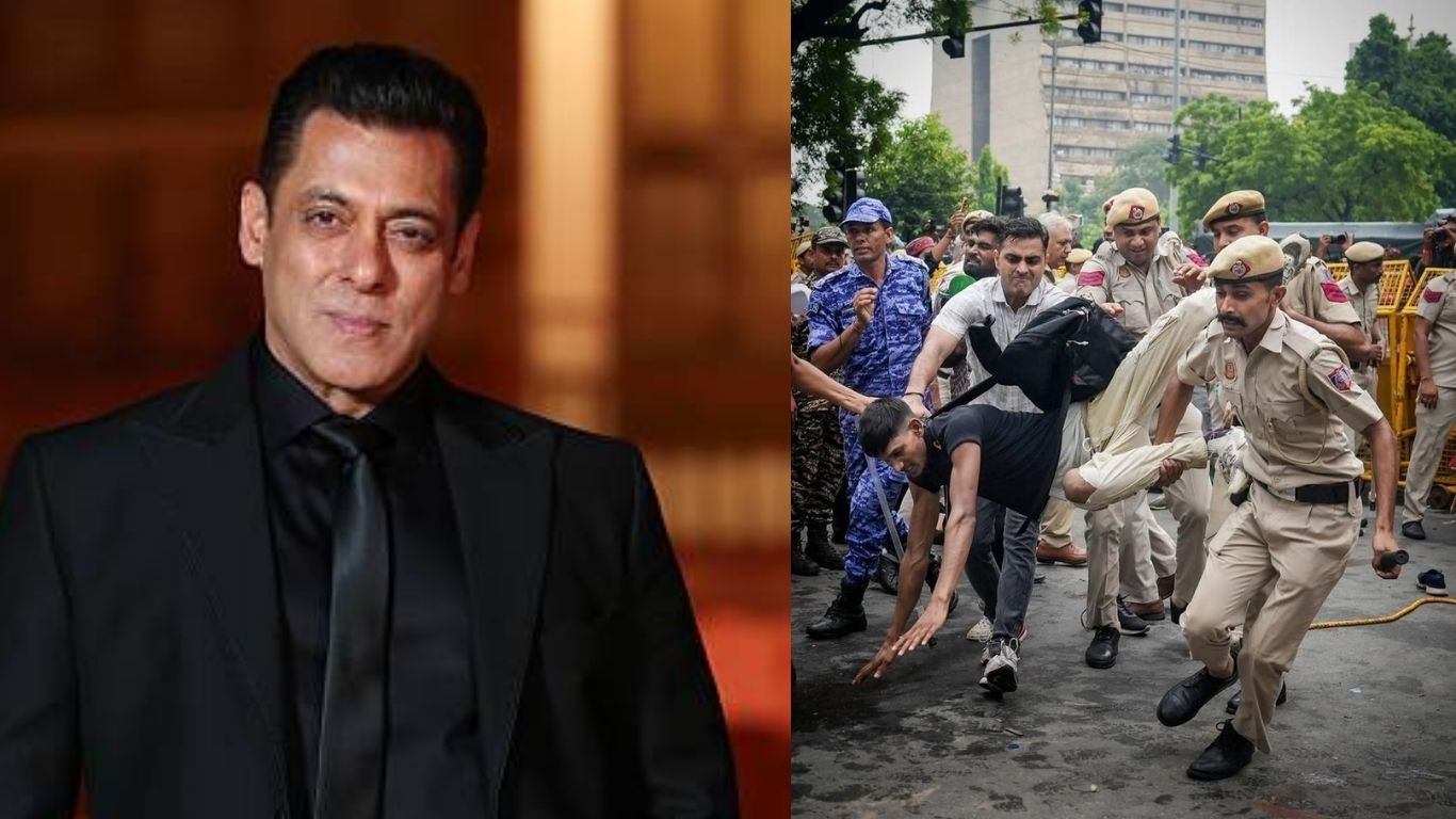 salman khan reacts to delhi police lathicharge on students over paper leak