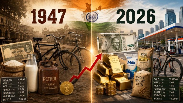 India 1947 vs 2026 Prices: బంగారం నుంచి పెట్రోల్ వరకు.. 1947లో ఎంత? ఇప్పుడు ఎంత? ధరల పూర్తి జాబితా