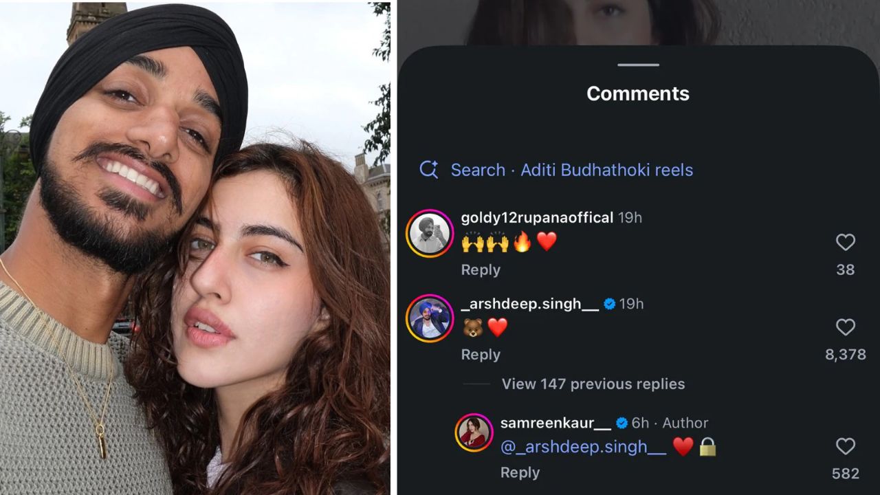 arshdeep singh samreen kaur relationship rumours grow after heart and lock emoji exchange on instagram