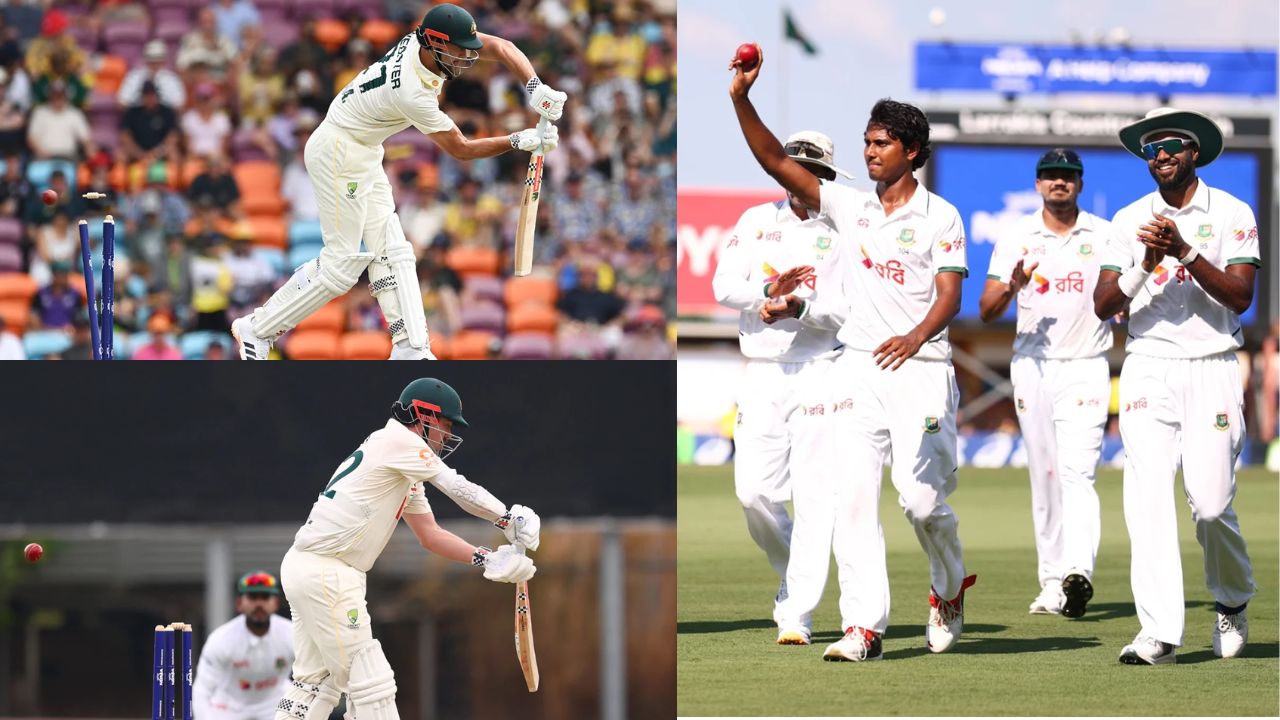 aus vs ban bangladesh bowlers dominate australia on day 1 of darwin test full scoreboard is