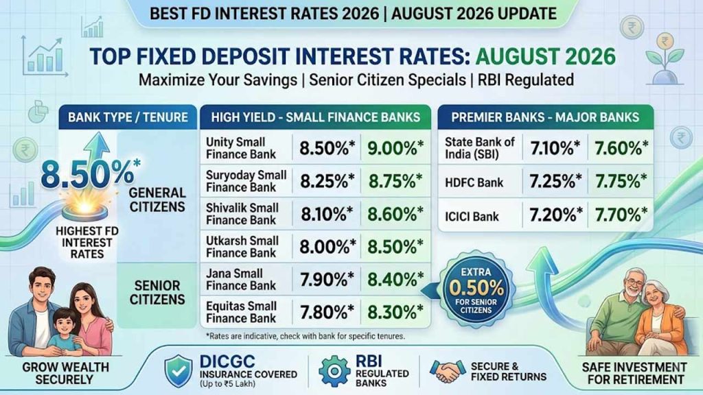 Best Fd Interest Rates Augu