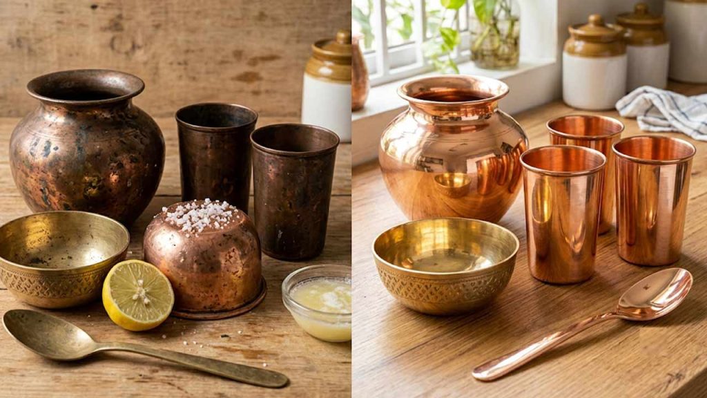 Copper Utensils Cleaning Ti