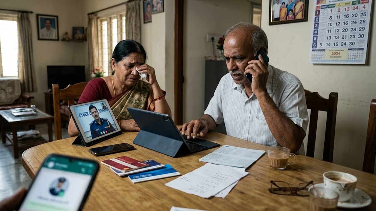 machilipatnam elderly couple loses %e2%82%b91 43 crore in digital arrest cyber fraud