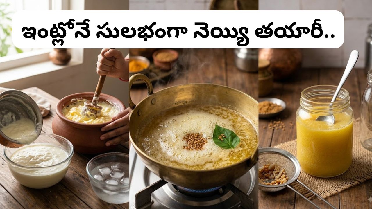 Homemade Ghee: ఇంట్లోనే సులభంగా కమ్మనైన, స్వచ్ఛమైన ‘నెయ్యి’ని తయారు చేయండి ఇలా..!