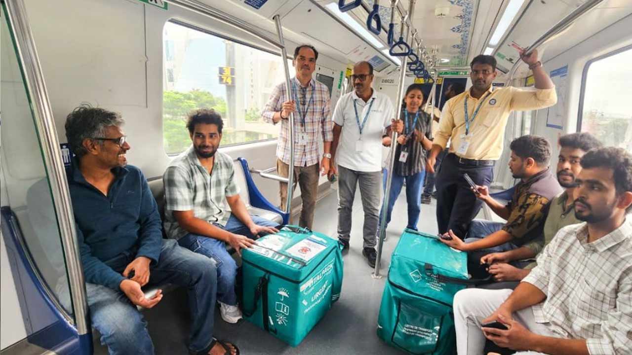 hyderabad metro green corridor organ transport