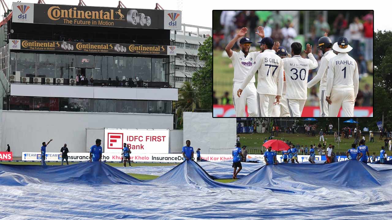 ind vs sl 2nd test day 4 rain ends play early sl lead by 16 runs