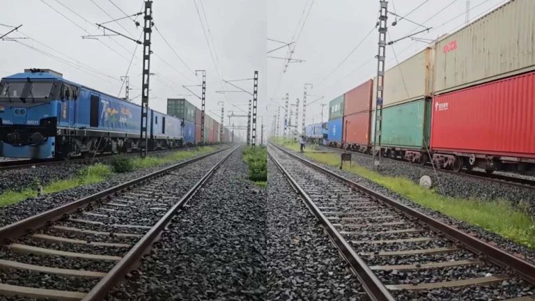 Double-Stack Container Train: భారతీయ రైల్వే చరిత్రలో కీలక మైలురాయి.. తొలిసారి డబుల్ స్టాక్ లాంగ్-హాల్ కంటైనర్ రైలు