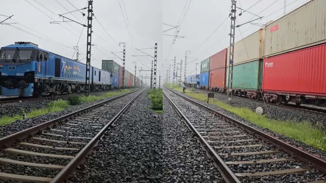 Double-Stack Container Train: భారతీయ రైల్వే చరిత్రలో కీలక మైలురాయి.. తొలిసారి డబుల్ స్టాక్ లాంగ్-హాల్ కంటైనర్ రైలు