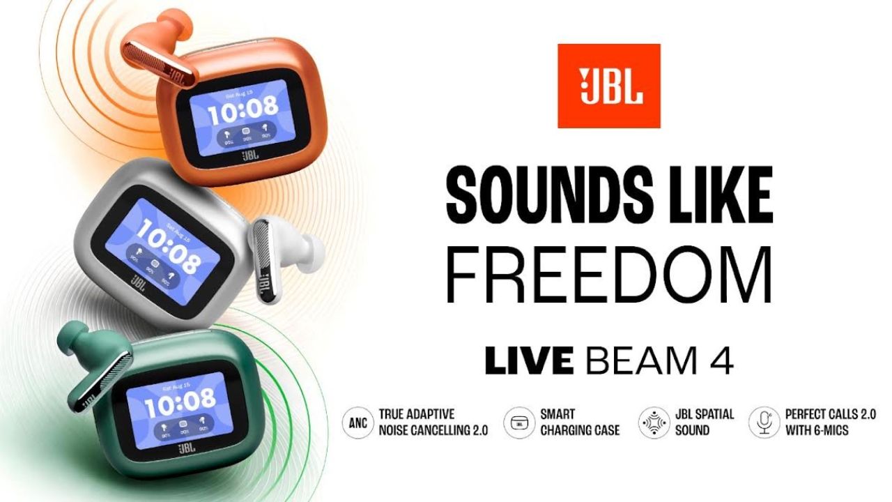 10mm డైనమిక్ డ్రైవర్లు, ANC, 48 గంటల బ్యాటరీతో JBL Live Buds 4, Live Beam 4 లాంచ్..!